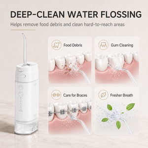 Mini <span class=keywords><strong>Irrigador</strong></span> Bucal <span class=keywords><strong>de</strong></span> <span class=keywords><strong>Viaje</strong></span>, <span class=keywords><strong>Irrigador</strong></span> Dental Inalámbrico, Tanque Extraíble <span class=keywords><strong>de</strong></span> 180 ml, Boquilla Giratoria <span class=keywords><strong>de</strong></span> 360°, <span class=keywords><strong>Irrigador</strong></span> Oral Impermeable IPX7 - Product Image 5