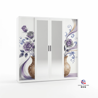 Armoire en acier imprimé à montage rapide, armoire modulaire en métal pour chambre à coucher, pour la vente en ligne e-commerce