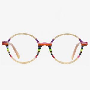 ベストセラー青いフレームメガネ装飾衣装眼鏡ファッション光学アセテート眼鏡 - Product Image 5