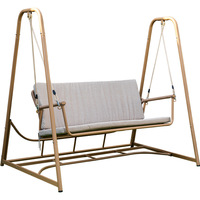 Chaise suspendue double en métal pour l'intérieur et l'extérieur, pour balcon, jardin, cour