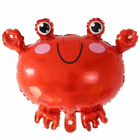 Ballons en aluminium en forme d'animaux marins en gros, assortiment de pieuvre, étoile de mer, poisson, crabe, décoration de fête d'anniversaire pour enfants, certifié BSCI ISO
