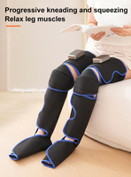 Bottes de massage électriques à compression d'air pour les jambes, chauffage sans fil, 3 niveaux de température pour la relaxation des muscles du genou, du mollet et du pied, utilisation à domicile ou au bureau