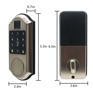 Volibel Digital Electronic Tuya App Ttlock <span class=keywords><strong>Blue</strong></span>-Tooth Password Fingerprint Smart Deadbolt Door <span class=keywords><strong>Lock</strong></span> avec American Standard - Product Image 6