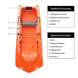KUDO OUTDOORS 3M Longueur <span class=keywords><strong>Pas</strong></span> <span class=keywords><strong>Cher</strong></span> En <span class=keywords><strong>Plastique</strong></span> De Pêche Rotomolded Polyéthylène Bateaux À Vendre - Product Image 4