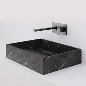 Évier rectangulaire en pierre à quartz, vasque pour salle de bains, lavabo, 1 pièce de 24 pouces - Product Image 1
