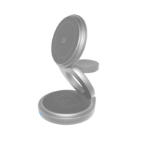 Station de charge sans fil pliable 3 en 1 magnétique pour téléphone, montre connectée, écouteurs, compatible Apple et Samsung