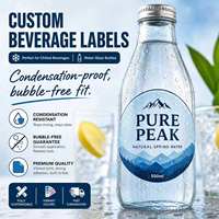 Etiquetas Personalizadas para Bebidas Frías YSB |   Etiquetas Resistentes a la Condensación para Botellas de Agua |   Garantía de eliminación de burbujas