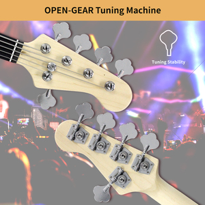 Phụ kiện Huasheng tendy 46 inch Bass <span class=keywords><strong>Guitar</strong></span> với túi rắn Basswood Gỗ Bass <span class=keywords><strong>Guitar</strong></span> Điện - Product Image 2