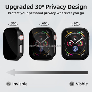 Chất Lượng Cao Riêng Tư Tempered Glass Chống Sốc Bìa Xem Phụ Kiện Cho Apple Xem Trường Hợp 42/45/46 Mm Cho <span class=keywords><strong>Iwatch</strong></span> Loạt 10/9/8 - Product Image 5