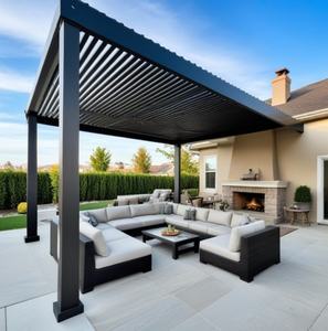 Pérgola <span class=keywords><strong>de</strong></span> lujo para exteriores Aluminio 3x3m <span class=keywords><strong>Madera</strong></span> Aleación <span class=keywords><strong>de</strong></span> plástico Balcón Pérgola <span class=keywords><strong>de</strong></span> lujo Piezas Perfilés <span class=keywords><strong>De</strong></span> Pérgola En Aluminio <span class=keywords><strong>Precio</strong></span> - Product Image 1