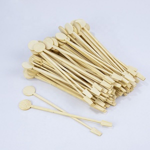 Bastoncini Biodegradabili Monouso da 6,7 Pollici per Alimenti, Tè, Caffè, Latte, Bevande Calde, Cocktail, Agitatori con Coperchio a Disco in Bambù - Product Image 4