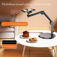 Support de téléphone portable de bureau, tablette, support métallique à bras articulé, flexible, multi-angles, réglable en hauteur, rotatif, pour la prise de vue en direct, bureau