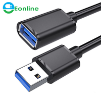 Câble d'extension USB 3.0 Eonline, mâle vers femelle, USB 3.0 2.0, cordon pour Smart TV PS4, transfert de données USB 5 Gbps, câble d'extension
