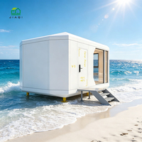 Ahorre un 70% en el flete: Casa modular de aluminio para proyectos turísticos, resistente a la corrosión de grado marino, casa prefabricada