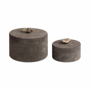 Decorative <b>Round</b> Storage <b>Boxes</b> with Lid for Home Decor Jewelry Keepsake Organizer Stylish Interior Accessory - Product Image 1