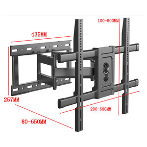 <span class=keywords><strong>Support</strong></span> <span class=keywords><strong>mural</strong></span> TV à mouvement complet 26-70 pouces, capacité maximale 165 lbs, VESA 800x400mm, <span class=keywords><strong>bras</strong></span> articulés doubles, inclinaison pivotante -15°, compatible 16/24 pouces - Product Image 4