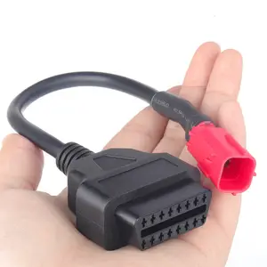 Kabel adaptor enam pin sepeda motor, kabel adaptor perangkat Diagnosis kesalahan mesin, kabel adaptor empat pin nasional