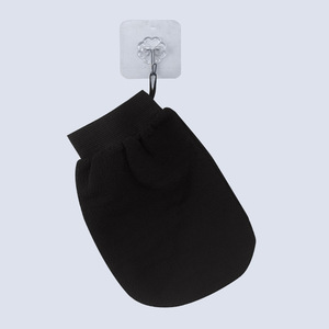 Gants exfoliants personnalisés avec logo, gants de gommage noirs pour le corps, éliminateur de peaux mortes, gommage corporel pour la douche - Product Image 5