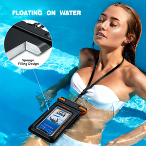 Custodia Impermeabile Universale 7.5 Pollici in PVC+Schiuma a Doppio Spazio, Galleggiante IPX8 per Nuoto e Spiaggia, Compatibile con iPhone e <span class=keywords><strong>Samsung</strong></span> - Product Image 2