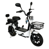 Vélo électrique OEM/ODM 48V 350W avec freins à tambour, double suspension arrière, alarme et panier pour la vente en gros