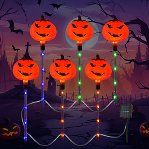 Starburst nhãn cầu bí ngô lắc lư ánh sáng lắc lư khi gió thổi đèn trang trí sân vườn năng lượng mặt trời - Product Image 5