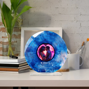 Fábrica personalizada mujeres hombres acrílico redondo vinilo disco música placa regalos con foto para cumpleaños boda - Product Image 5