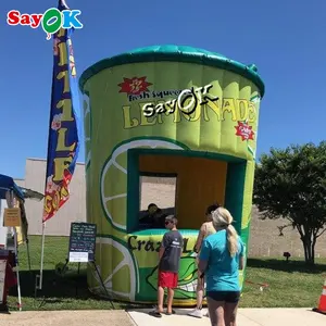 Şişme limonata Kiosk standında reklam için şişme limonata standı Booth Bar ekran için şişme limonata standı