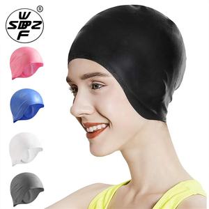 Chapeau <span class=keywords><strong>de</strong></span> natation imperméable <span class=keywords><strong>de</strong></span> protection d'oreille anti-fuite <span class=keywords><strong>de</strong></span> silicone <span class=keywords><strong>de</strong></span> couleur pure pour des hommes femmes - Product Image 1