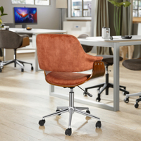 Chaise de bureau de luxe à dossier haut hauteur réglable appui-tête conception pivotante ergonomique moderne matériau en bois pour bureau d'ordinateur de travail