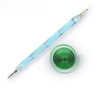 NOUVEAU Outil à double tête pour quilling, à rainures, pour gaufrage de motifs, papier cartonné, fleurs en papier, nail art, outils de pointillage, stylo à pointe pour pliage