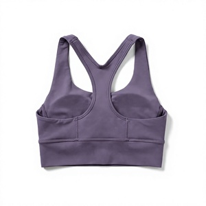Ensemble de yoga sans couture en spandex pour femmes, leggings taille haute avec soutien-gorge de sport respirant, tenue de sport unie pleine longueur - Product Image 4