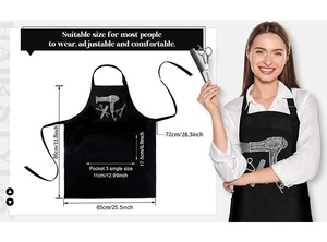 Tablier <span class=keywords><strong>de</strong></span> <span class=keywords><strong>Salon</strong></span> Professionnel Imperméable avec Strass – Motif Européen Tendance, Anti-Taches, Coupe Confortable, Option Logo Personnalisé - Product Image 6