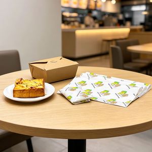Papier enduit personnalisé de qualité alimentaire, biodégradable, écologique, résistant à l'huile, pour l'emballage alimentaire, impression couleur pour hamburgers - Product Image 6