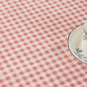 Nuovo arrivo traspirante facile da pulire tessuto di <span class=keywords><strong>cotone</strong></span> naturale e lino misto <span class=keywords><strong>tovaglia</strong></span> a scacchi <span class=keywords><strong>rosa</strong></span> per l'arredamento della casa - Product Image 5