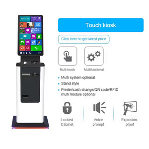 27 Inch Zelfbedieningskiosk Kassa-apparaat Printer QR-scanner Paspoortlezer Contant Betaling Zelfscan Hotel SDK Staande uitvoering - Product Image 4