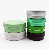 Boîte cosmétique personnalisée en aluminium argenté avec bouchon à vis forme ronde Offre Spéciale 30ml bricolage bougie faisant des accessoires de parfum