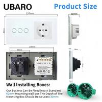 Prise intelligente Zigbee 3.0 de norme européenne, panneau en verre trempé, commande vocale via application, 1 à 3 prises AC, 1 à 3 ports USB A/C