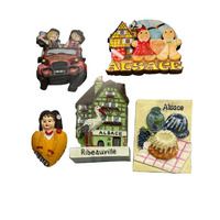 Aimant de réfrigérateur souvenir d'Alsace français personnalisé, aimant de réfrigérateur de mariage, aimant de réfrigérateur créatif 3D pour la décoration de la maison