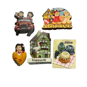 Aimant de réfrigérateur souvenir d'<span class=keywords><strong>Alsace</strong></span> français personnalisé, aimant de réfrigérateur de mariage, aimant de réfrigérateur créatif 3D pour la décoration de la maison - Product Image 1