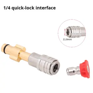 Greenfie Yil <span class=keywords><strong>Lav</strong></span> Karch Lave-<span class=keywords><strong>auto</strong></span> haute pression 1/4 Union Joint autobloquant Buse de pot en mousse PA 4000psi Accessoires de lavage - Product Image 5