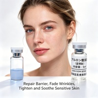Poudre lyophilisée réparatrice et éclaircissante au tripeptide de cuivre GHK-Cu bleu pour le soin du visage des peaux sensibles OEM/ODM