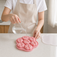 Rosa Silikon-Kuchenform mit Blumenpfoten-Design Backform Wiederverwendbare Gebäckform für Kuchendekoration