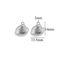 Pendentif Breloque en Acier Inoxydable Plaqué Or PVD 18K Série Marine Coquillage Sirène Étoile de Mer pour Bijoux DIY Thème Océan Plage Été