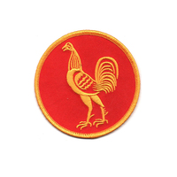 Étiquette de patch brodée en tissu sergé Iron on Tackle