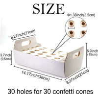 Biodégradable écologique frites gaufre oeuf mariage confettis cône support emballage porte-plateau Kraft expédition boîte postale