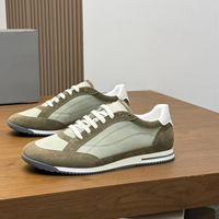 Chaussures de marche décontractées pour hommes, respirantes, en maille tricotée, à lacets, légères, à semelle souple, style italien, luxe original
