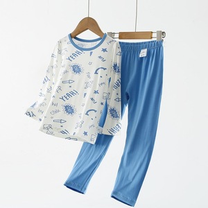 <span class=keywords><strong>Pigiama</strong></span> per Ragazzi in Morbido <span class=keywords><strong>Cotone</strong></span> Traspirante Tinta Unita con Stampe Animalier Personalizzabili per Primavera/Autunno - Product Image 5