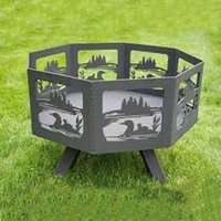 Sphère de feu en acier, découpée au Laser, décoration moderne, accessoire pour chauffage en extérieur, offre spéciale