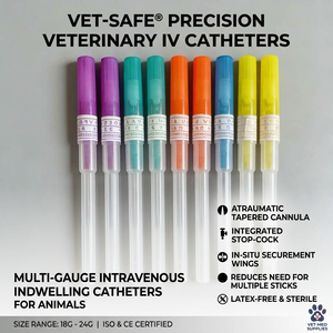Catéter IV Veterinario Desechable con Código de Color y Cánula de Larga Permanencia - Product Image 1