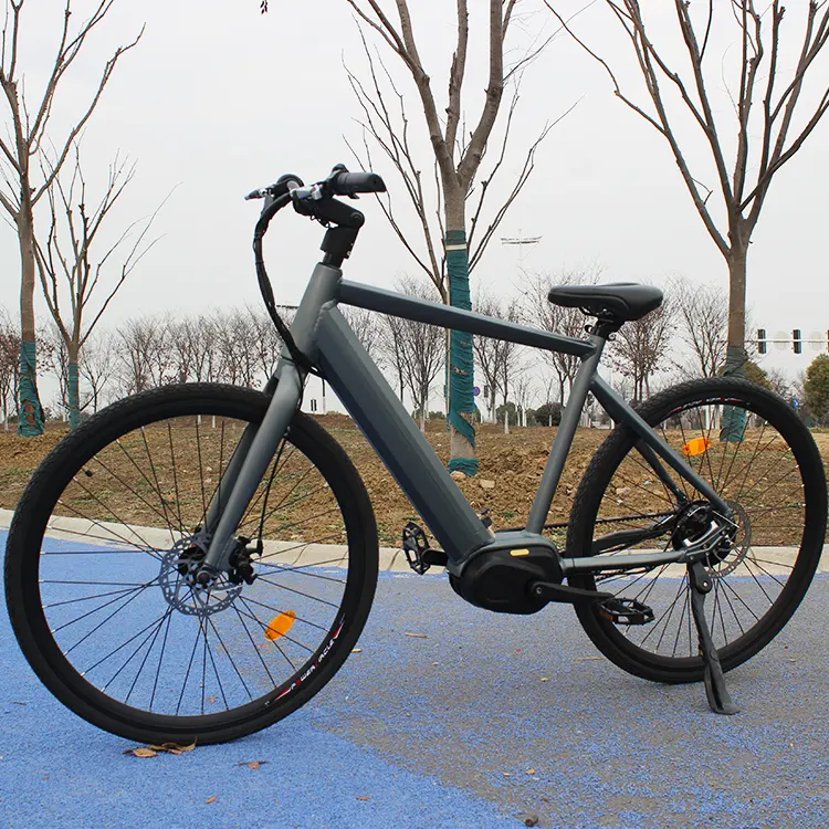 Transmisión por correa de bicicleta de carretera eléctrica, asistencia de Pedal de bicicleta eléctrica de montaña de una sola velocidad, transmisión por correa de transmisión media clásica Retro para ciudad